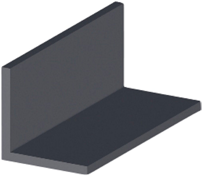 Vinkellist PVC Svart 25 x 25 mm - 1 m